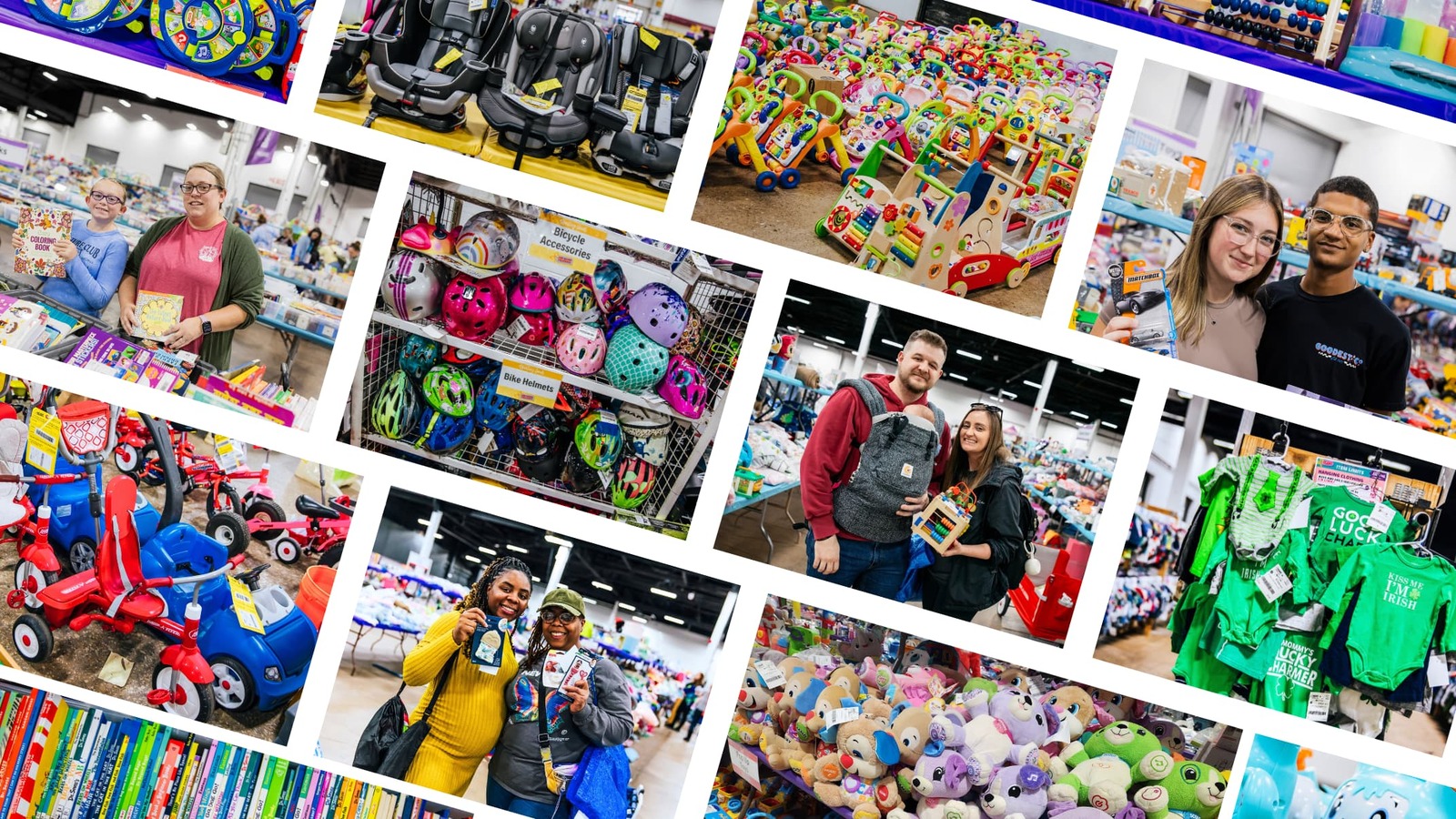 Toys, people shopping, and baby equipment